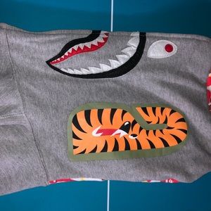 Bape Ape Camo Shark Full ZIP Up Hoodie Size M